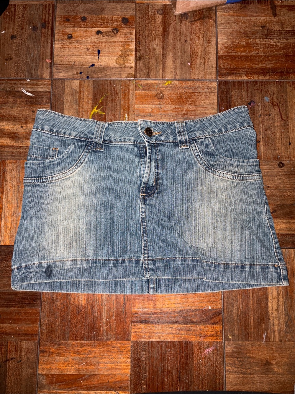 Omys y2k Light Blue Denim Mini Skirt